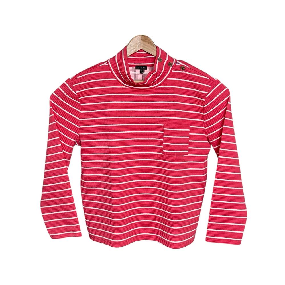 Talbots NWT Button Mockneck Pullover Sweater Mari… - image 1